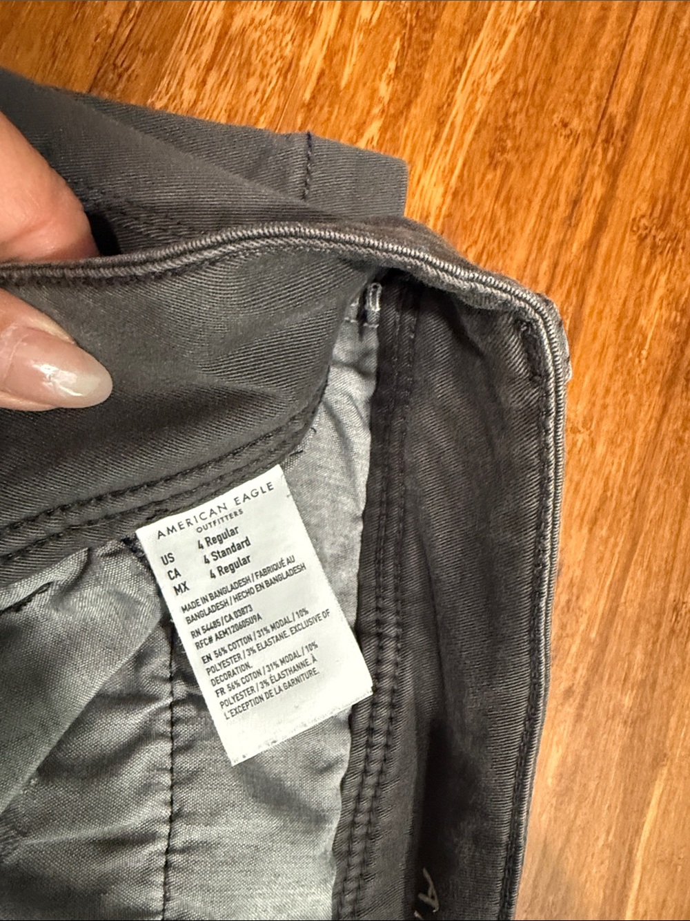 American Eagle Outfitters Women's Boot Cut Pants in Dark Gray - Picture 3 of 5